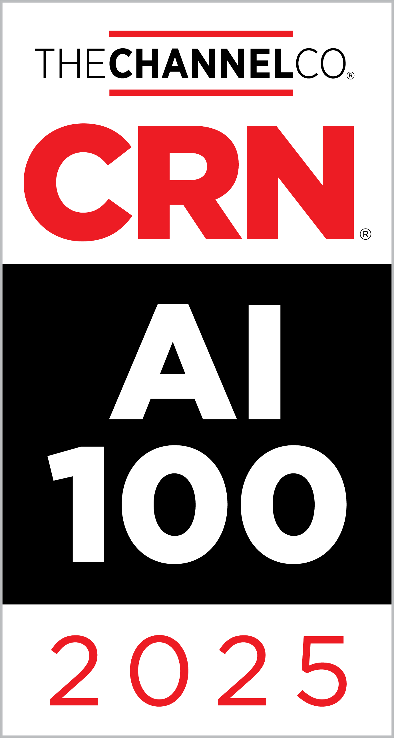 CRN AI 100 2025 list award image